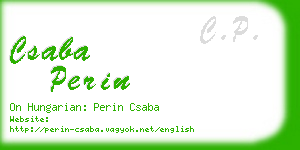 csaba perin business card